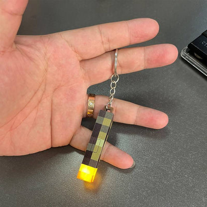 🟡 (Minecraft) Candle Light Keychain 🔑✨