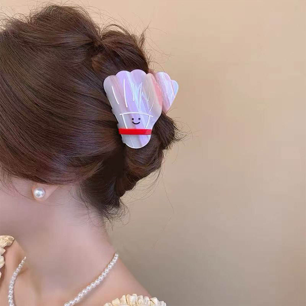 Personalized White Badminton Hairpin 🎀🏸✨