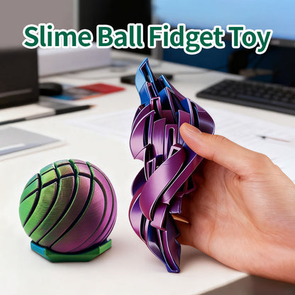 🌀 Slime Ball Fidget Toy – Transforming Stress Relief Desk Toy