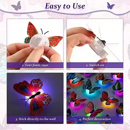 🦋 3D Color-Changing Butterfly LED Wall Light