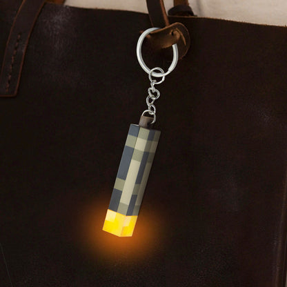 🟡 (Minecraft) Candle Light Keychain 🔑✨