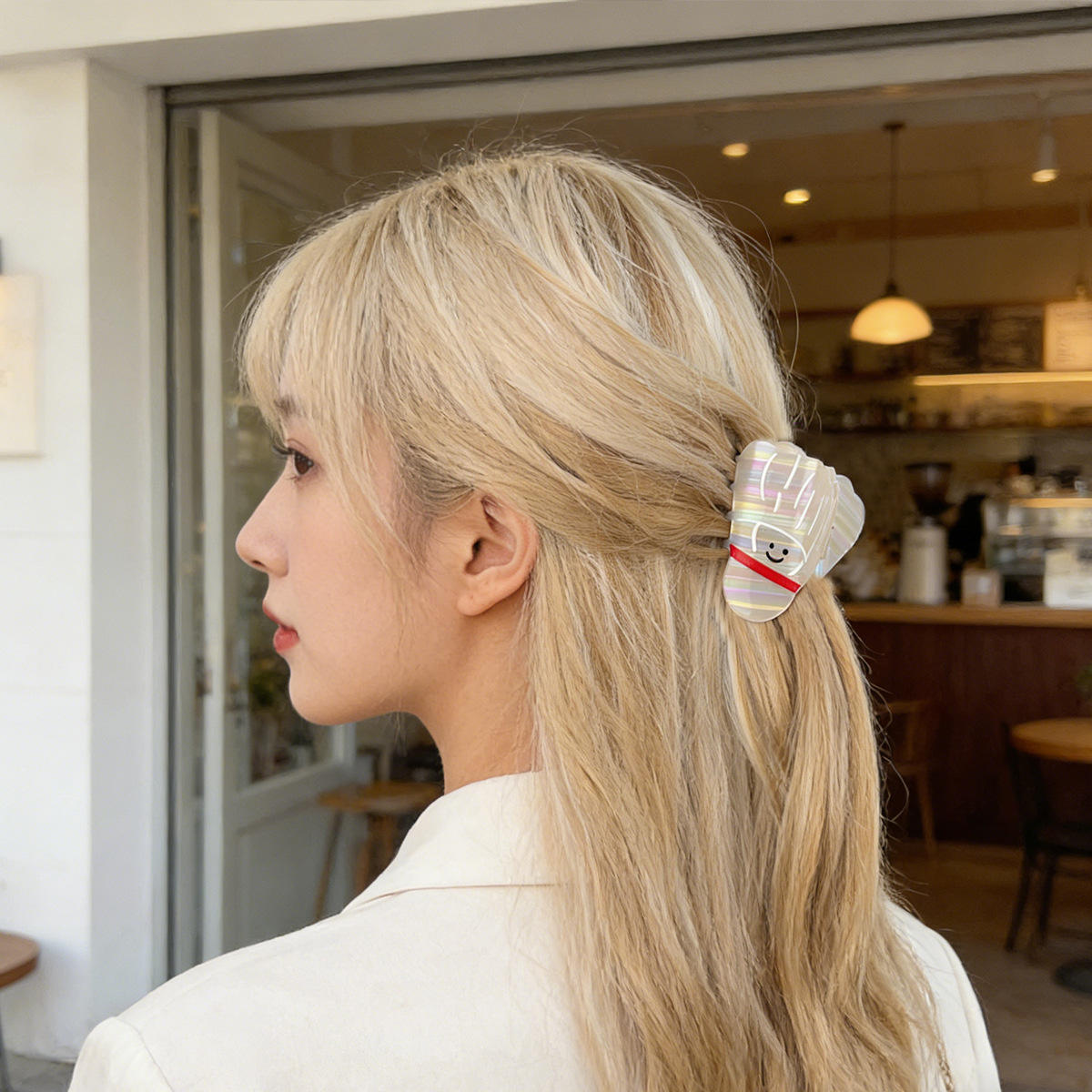 Personalized White Badminton Hairpin 🎀🏸✨
